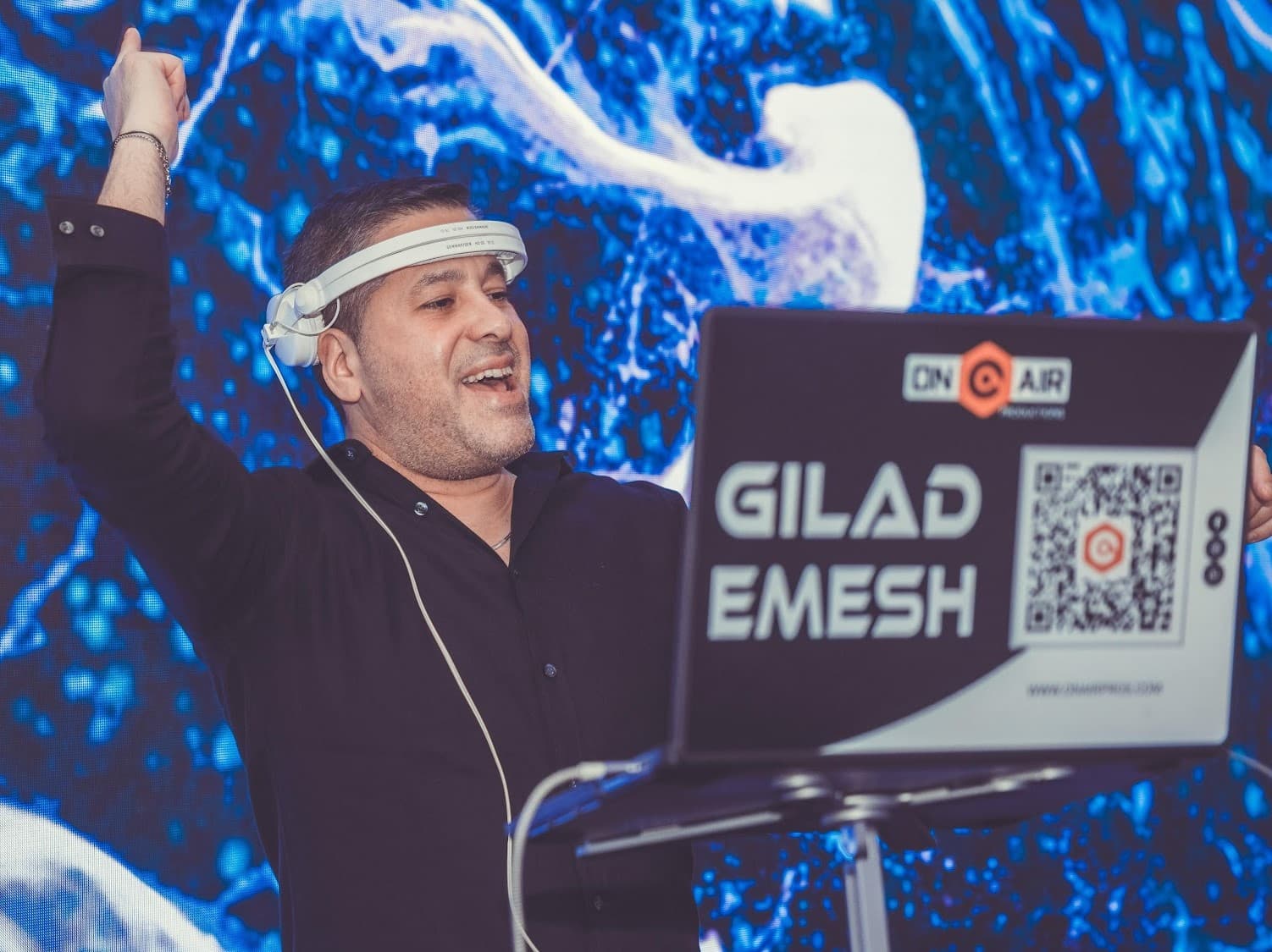 DJ Gilad Emesh energizing the crowd at a Los Angeles event